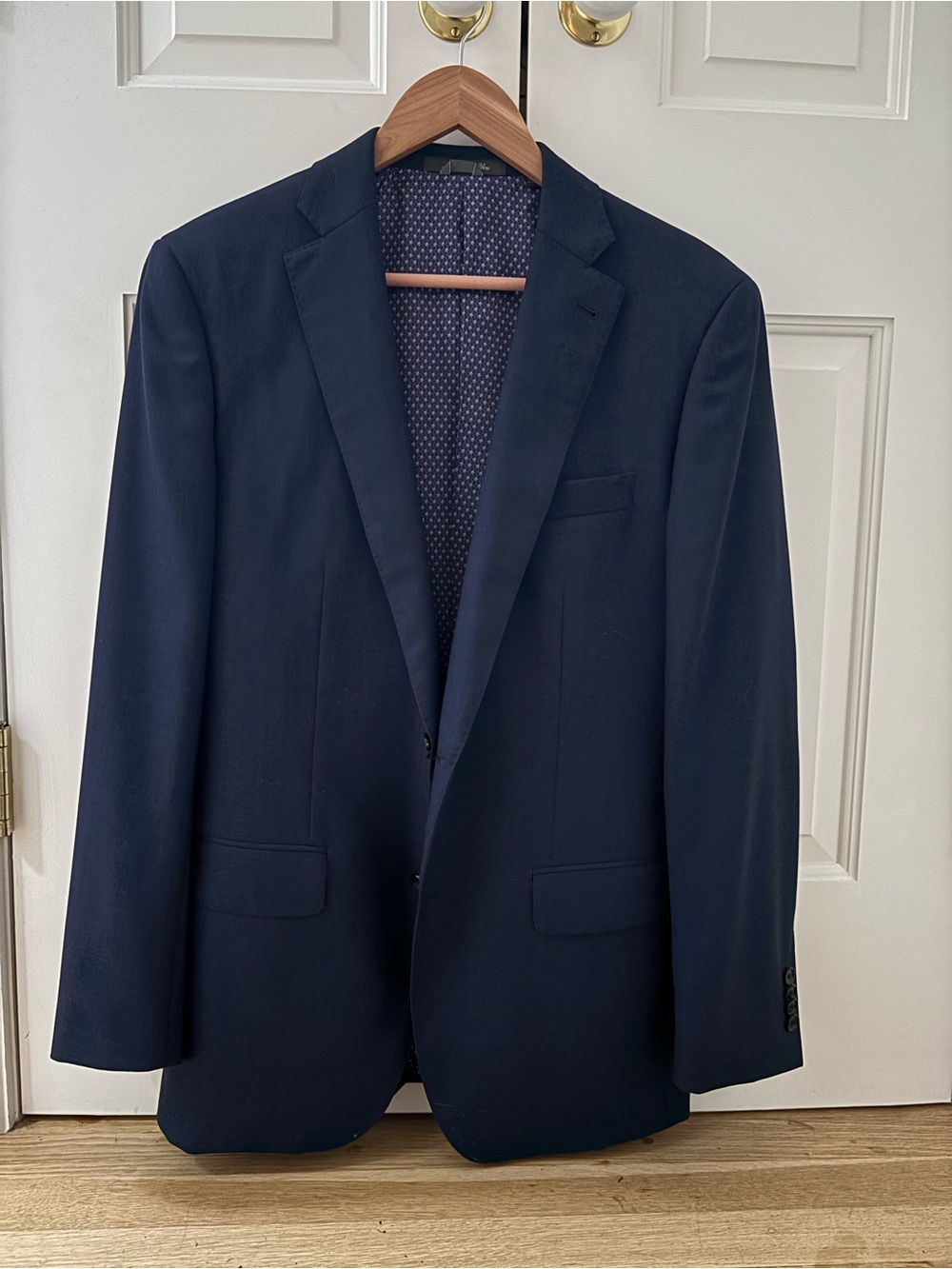 Tailored Navy Single-Breasted Men's Suit Jacket